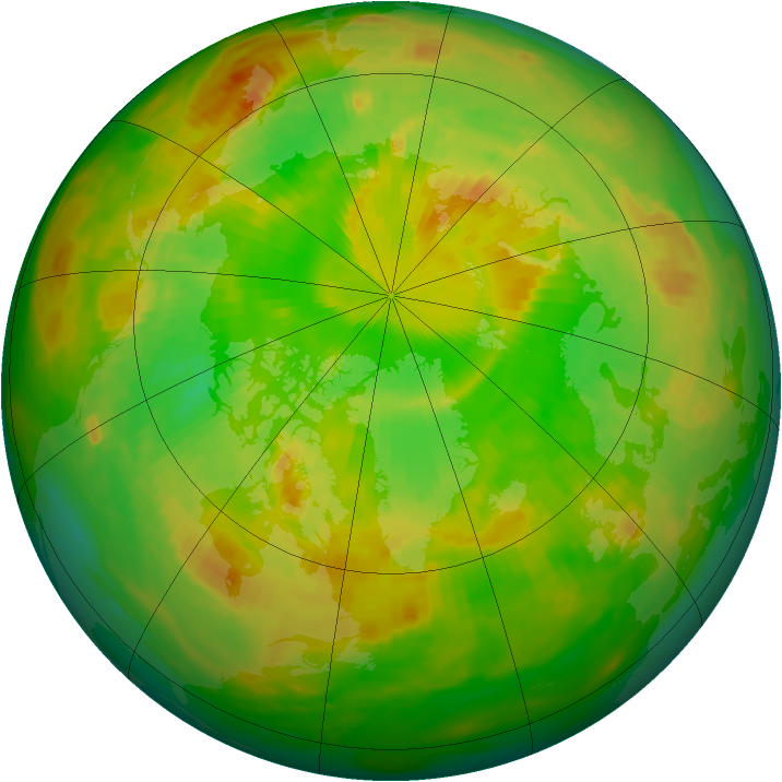 Arctic ozone map for 17 June 1980